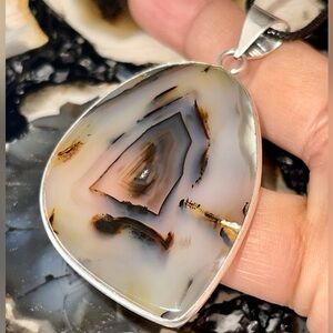 Montana Fire Agate Pendant 2 1/2”